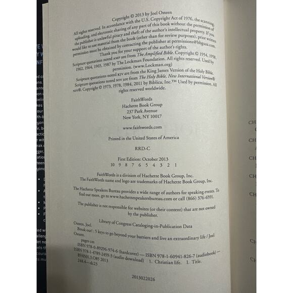 Break Out-Joel Osteen 5 keys to go beyond your barriers 244 page Hard back book - Picture 5 of 7